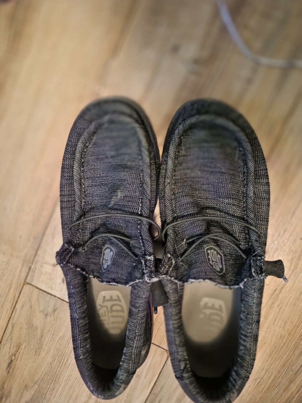 Hey Dude Men's Black Woven Slip-On Shoes